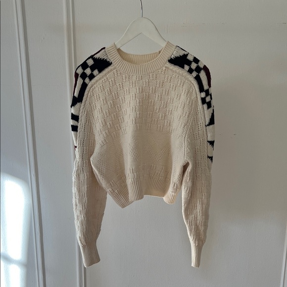 Isabel Marant Sweaters - Isabel Marant Cream and Black Patterned Sweater